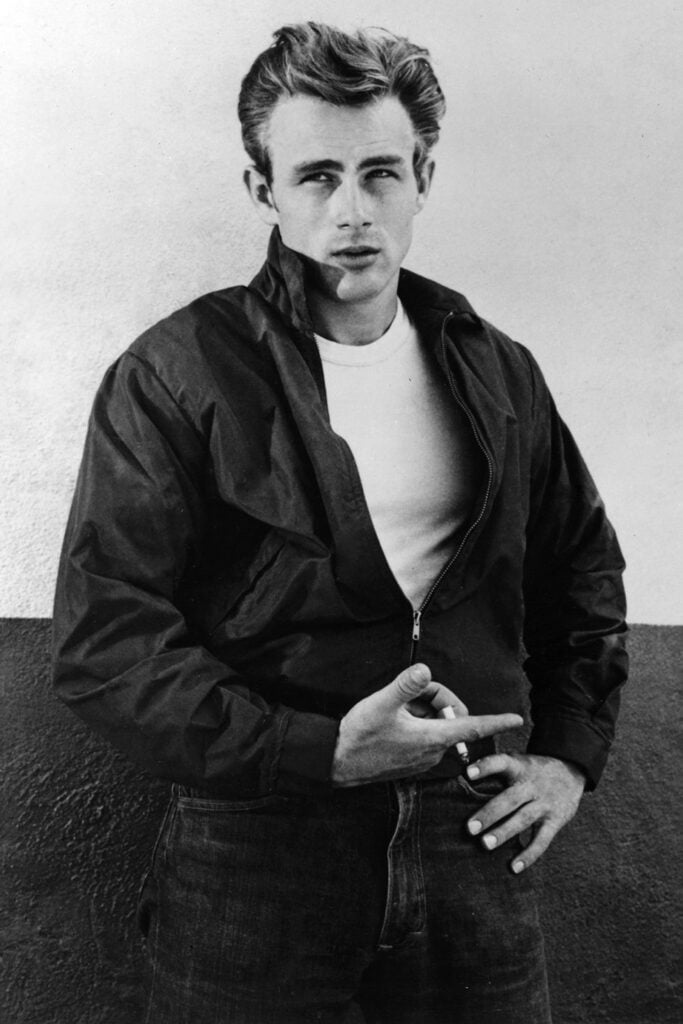 James Dean from the film Rebel Without a Cause wearing a Harrington jacket
