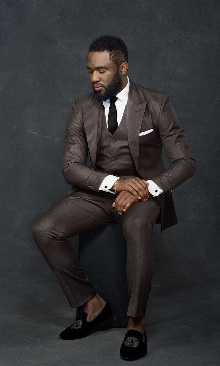 Black Man Wearing Dark Brown Suit