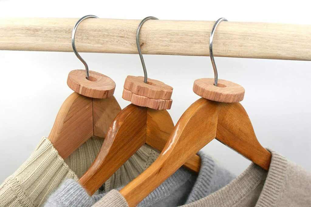 Hanged Clothes with Cedar Blocks
