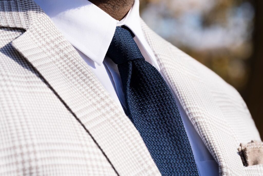 What Should Be in a Gentleman's Wardrobe: Navy Grenadine Tie