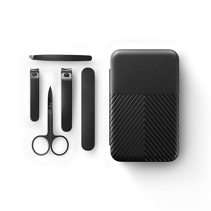 MANSCAPED Shears 3.0, 5-Piece Precision Men’s Nail Grooming Travel Kit